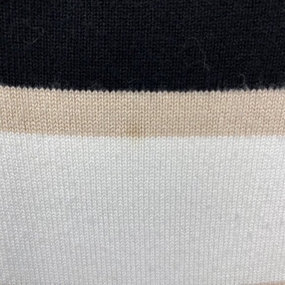 BEBE Y2K Cap Sleeve Striped Open Back Mini Sweater Dress Size M - Picture 4 of 8